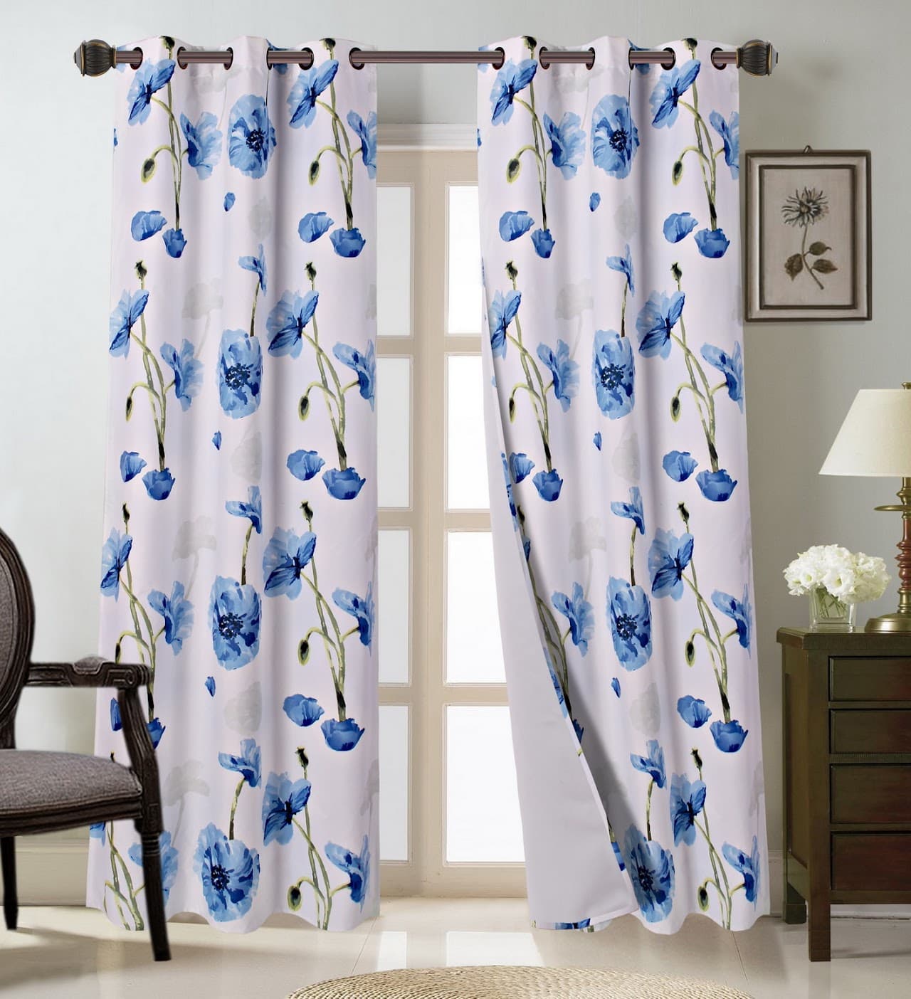 Fabric Printed Window Curtain - Dima - Standard