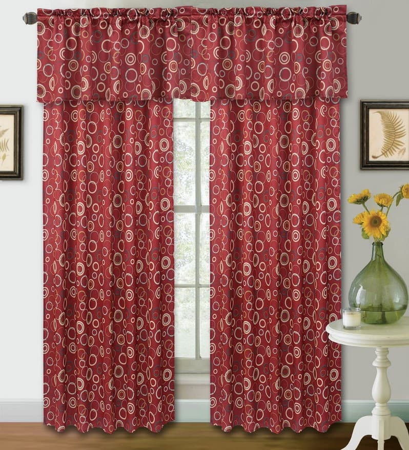 Fabric Printed Window Curtain - Circle - Standard