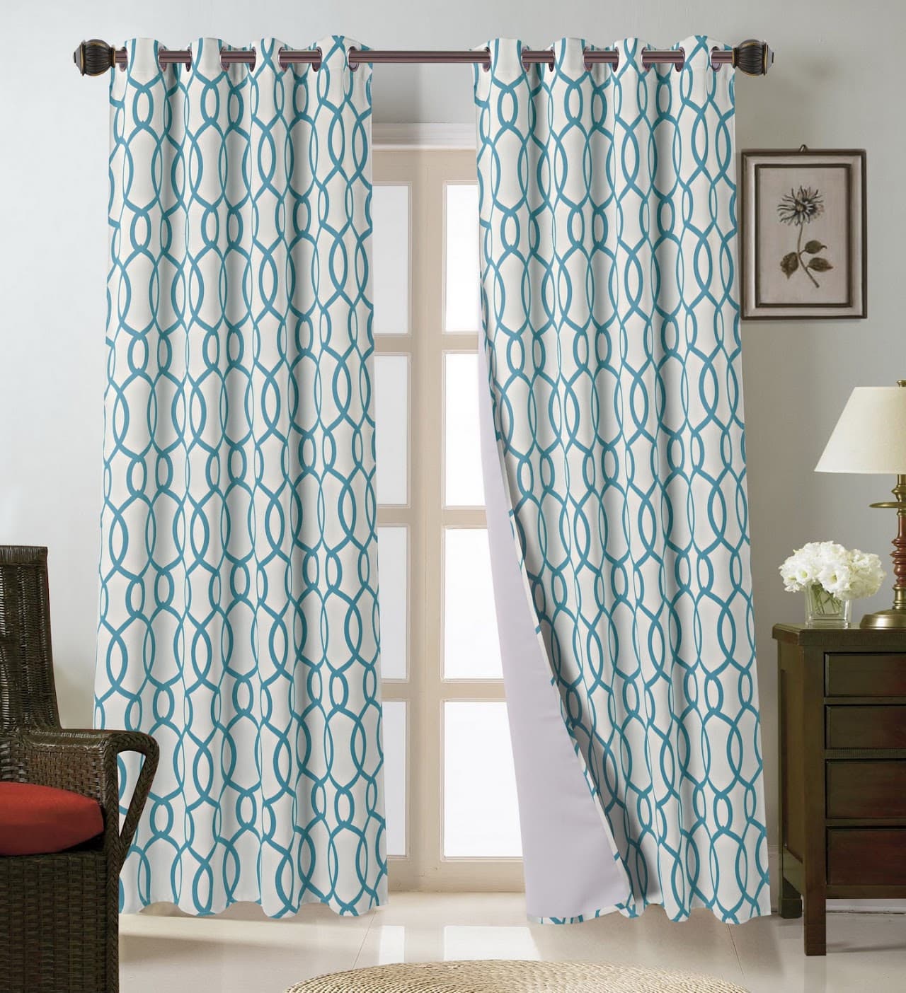 Fabric Printed Window Curtain - Rola - Standard