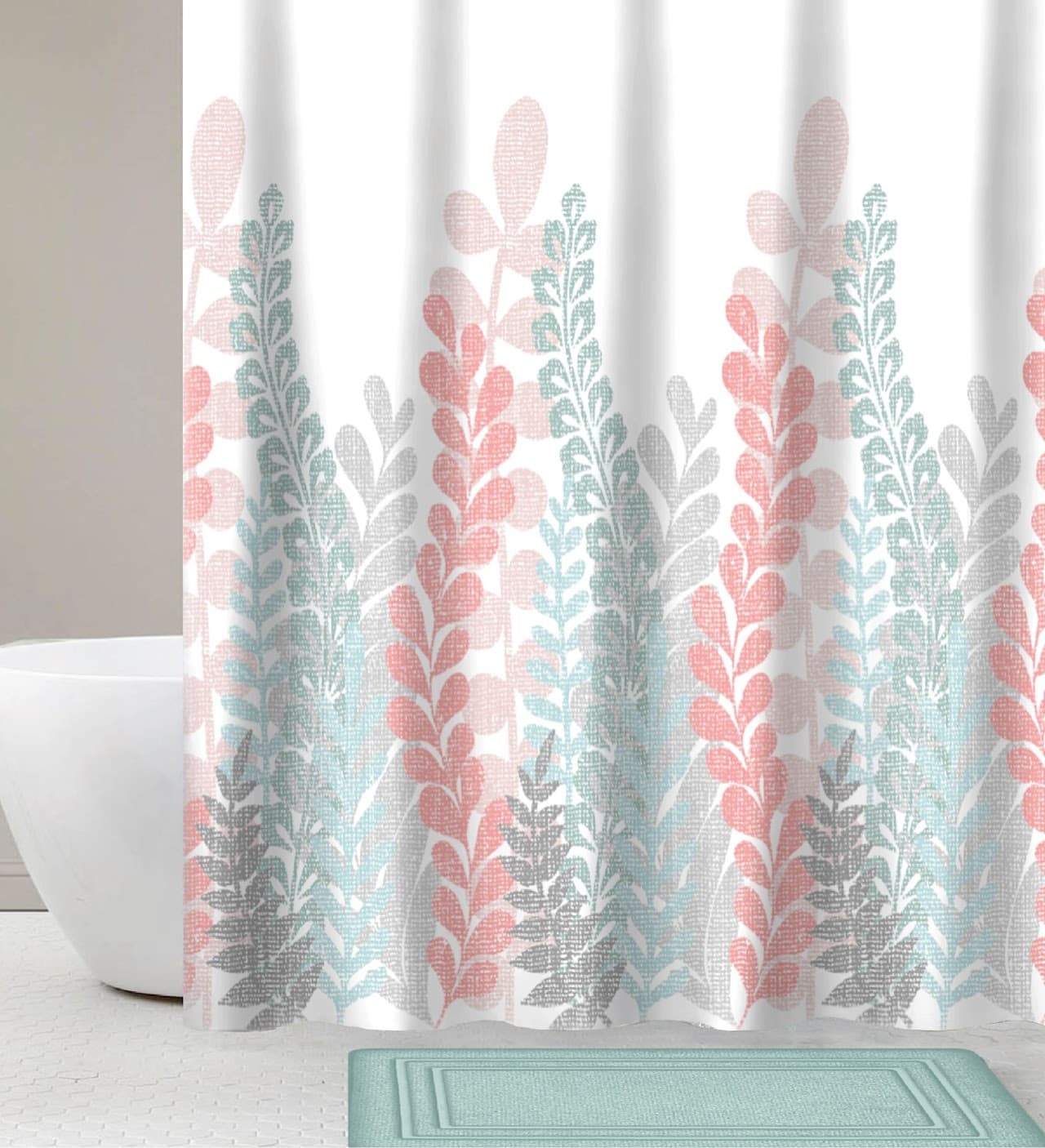 14 Pcs Bath Set - K701537-Modern Leaves - Standard